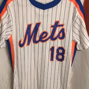 Men's Mets White and Blue Jersey